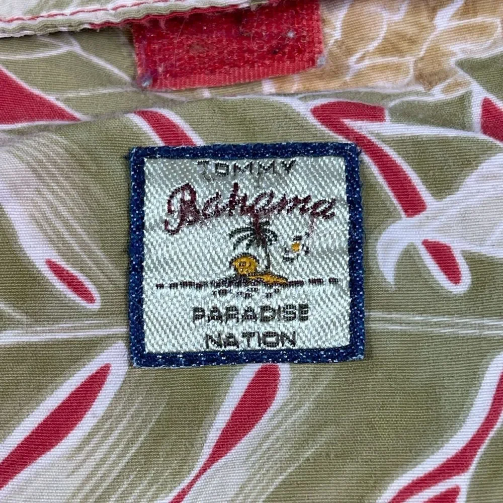 Tommy Bahama Swim Trunks Mens‎ XL Red Beige Pineapple Palm Lined Beach Shorts